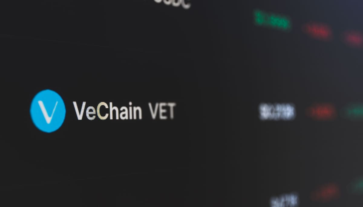 Lijst van cryptomunten, waaronder Vechain (VET), met daarnaast de prijzen en de tickers Liste der Kryptowährungen, einschließlich Vechain (VET), mit Preisen und Ticker