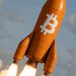 Eine Bitcoin-Rakete hebt ab