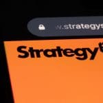Die Website des Bitcoin-Unternehmens Strategy
