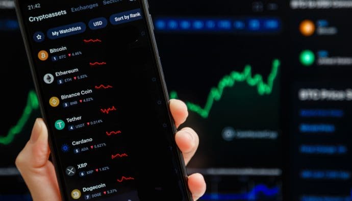 Altcoins am Telefon