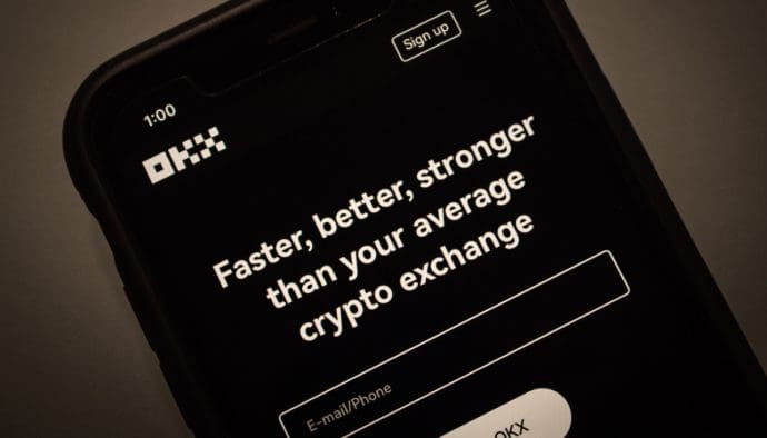 Een afbeelding van cryptobeurs OKX, het bedrijf achter de munt OKB