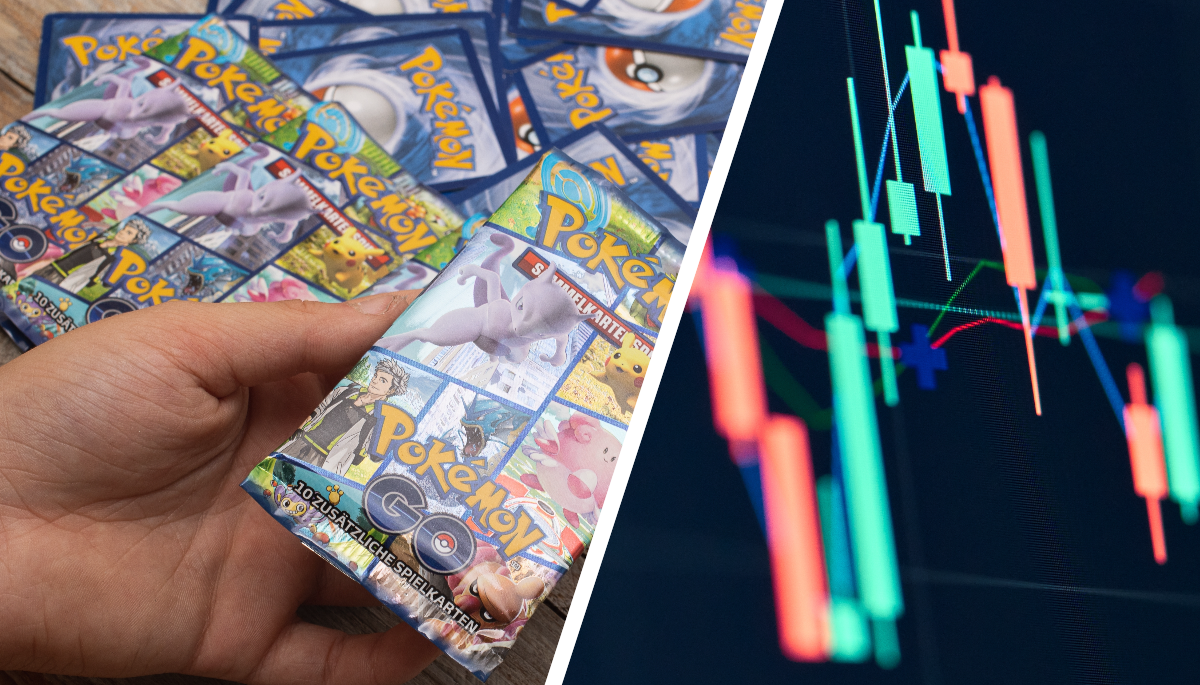 Pokémon-Karten und steigende Kurve