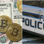 FBI-Auto und Bitcoin-Münzen