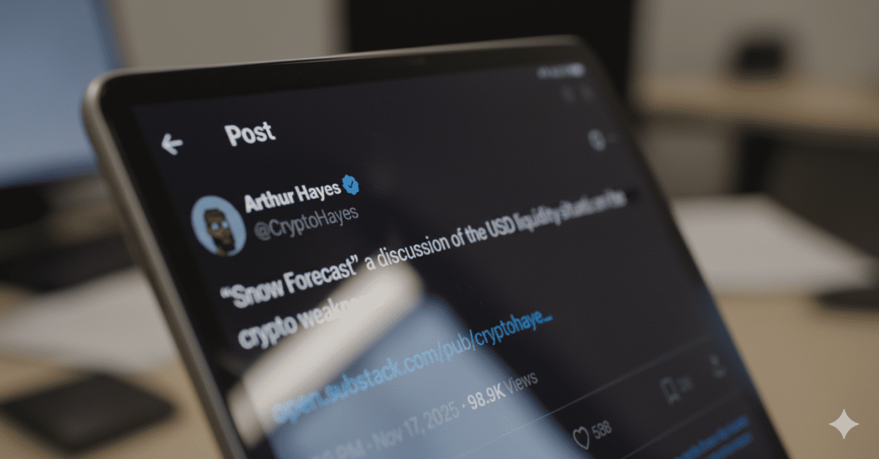 Darum fällt Bitcoin laut Arthur Hayes