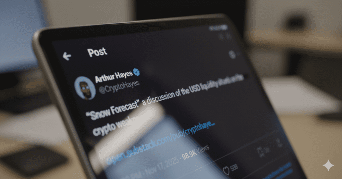 Darum fällt Bitcoin laut Arthur Hayes