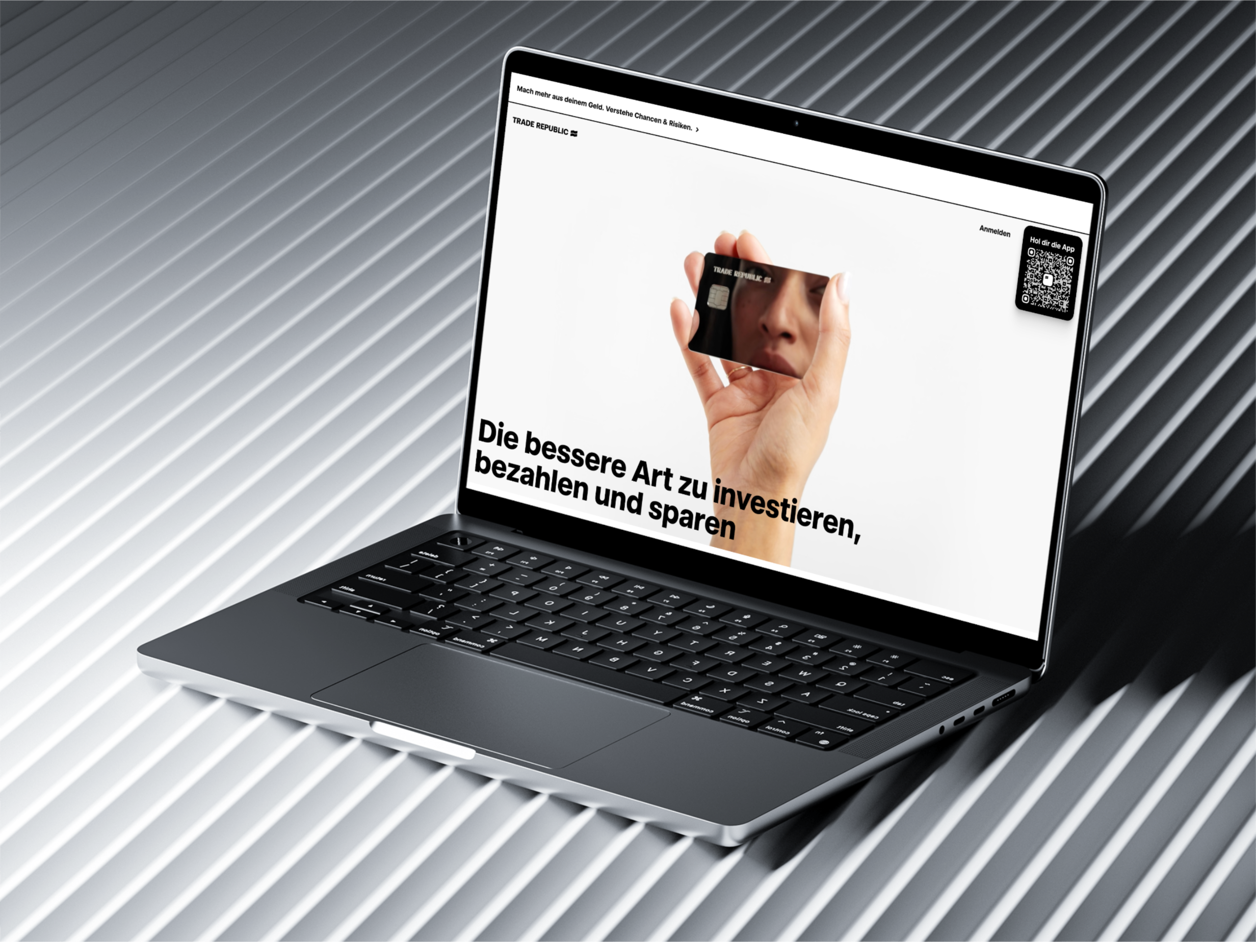 Trade Republic Deutschland Plattform mit Karte zum Investieren, Bezahlen und Sparen