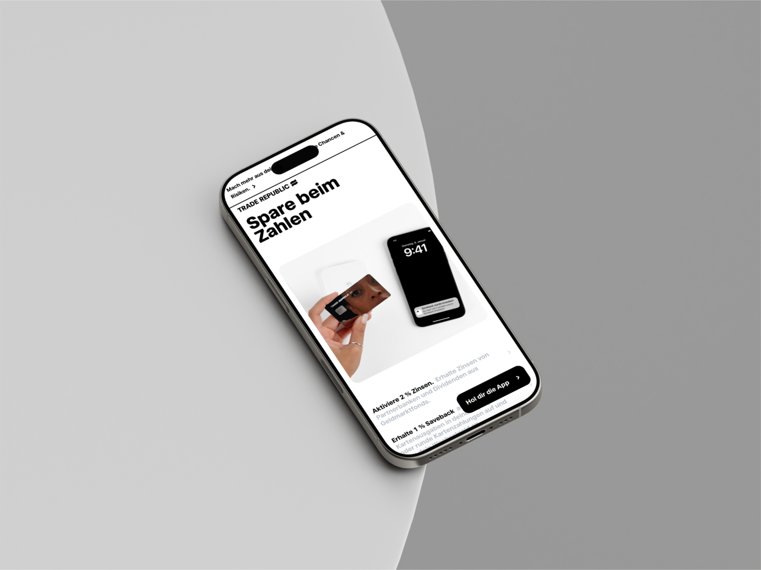 Trade Republic Karte und App in Deutschland zum Bezahlen und automatischen Sparen